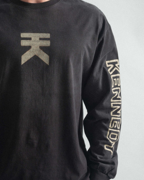 Brutalist Heavy L/S - Pavement Bone On Black