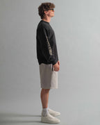 Brutalist Heavy L/S - Pavement Bone On Black