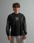 Brutalist Heavy L/S - Pavement Bone On Black