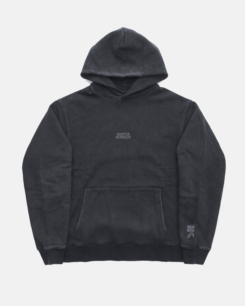 PRIMA Core Mark Washed Hood - Noir sur Noir