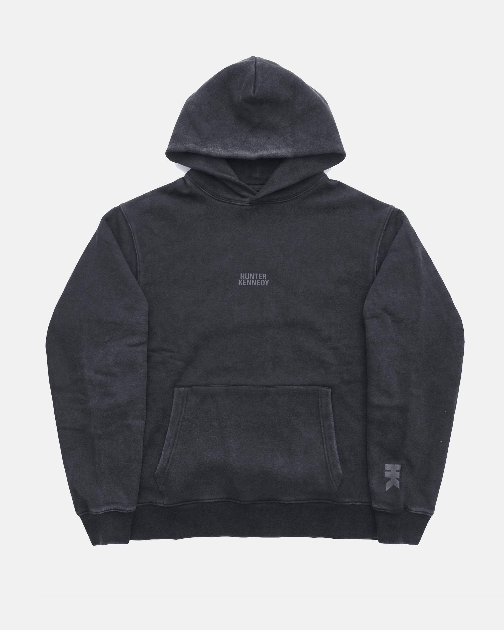 PRIMA Core Mark Washed Hood - Noir sur Noir